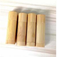 China Screen Printing Bamboo Lipstick Tube With Powder Brush OEM / ODM Acceptable for sale