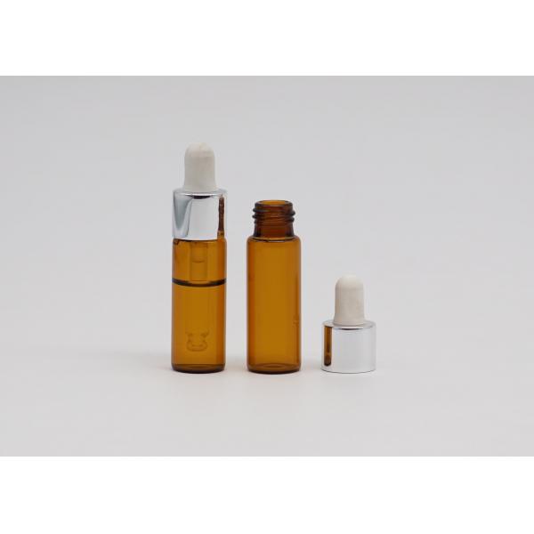 Quality 2ml Mini Amber Glass Tincture Essential Oil Dropper Bottle for sale