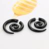 China Ethnic Black Spiral Earrings Ear Plugs Acrylic Piercing Drop Earring Punk Twister Earrings for Women factory