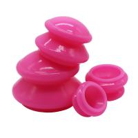 China 4 Pcs Silicone Cupping  Sets, Professionally Chinese Vacuum Suction Massage Cups Tools, Deep Tissue Myofascial Release for sale