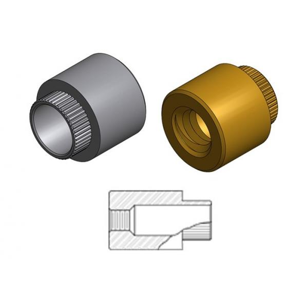 Quality Partial / Full Knurled Brass Swage Standoffs Electronic Fasteners Brass / Aluminum for sale