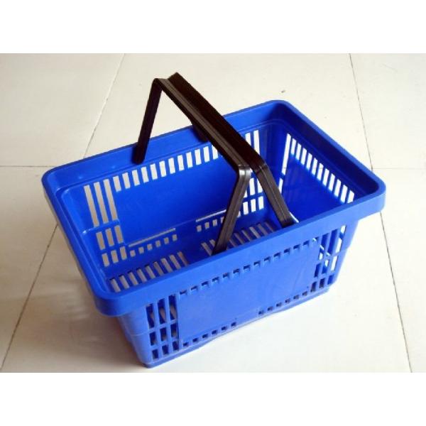Quality HDPP Grocery Shopping Baskets For Retail Stores , Blue Shopping Basket for sale