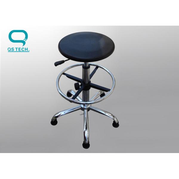 Quality PU Leather Adjustable Cleanroom Esd Chairs 430*400mm Size With Foot Rest for sale