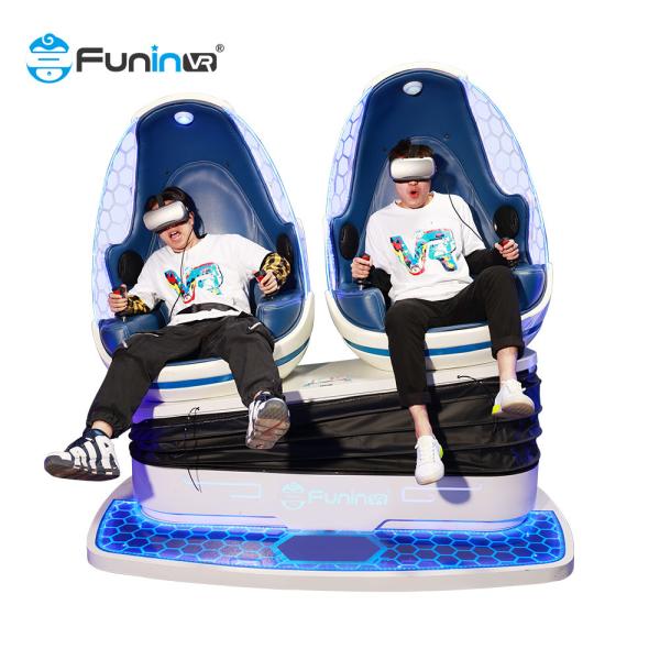 Quality 9d VR machine 3d headsets glasses 2 seats blue 9d cinema virtual reality for sale