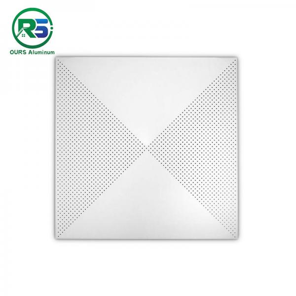 Quality Weather Resistant 0.8mm Decorative Perforated Clip In Metal Ceiling Tiles Aluminum for sale