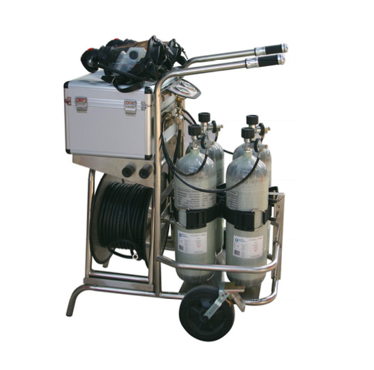 Quality Trolley Mounted Long Tube Air Breathing Apparatus Movable Air Supply for sale