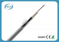 China 1 Conductor RG6 Flexible Coaxial Cable With PVC White Jacket Customized Size factory