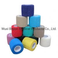 China Pink Blue White Self Adhesive Bandage Wrap Latex-Free Non Woven Cohesive Flexible factory