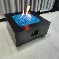 China High Temperature Black Color Square Steel Gas Patio Heater Fire Table factory