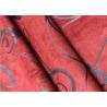China Wear Resistance Red Faux Leather Fabric Moisture Absorption With Good Warmth factory