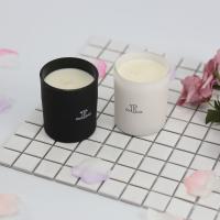 China Glass Scented Jar Candle Matte White / Black Painting With Customized Packaging factory