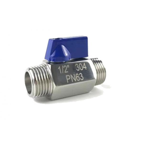 Quality 2/1,3/4,1 inch Mini Ball Valve Male and Male Thread Blue Handle -20℃ ~ 200℃,1000 WOG for sale