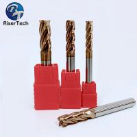 china 4 Flutes HRC 55 Metric GP Square End Carbide Endmills CNC Bits Gold Coated