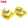 China Metal Bond Diamond Grinding Shoes Trapezoid Double Bars 6# - 300# Concrete Grinder Shoe factory
