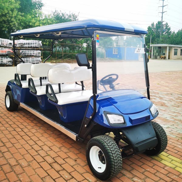 Quality Blue 6 Seater 40 Mph Electric Golf Cart 60V 70km-90km Custom for sale