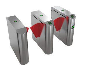Quality Retractable Flap Barrier Turnstile Door Access Control 45-50 People/Min for for sale