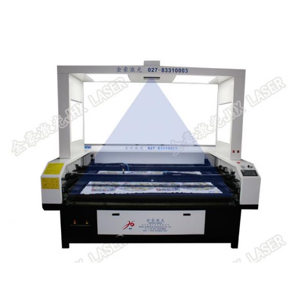 Quality Vision Cameras Printed Textile Laser Cutting Machine Two axis cutting heads for sale
