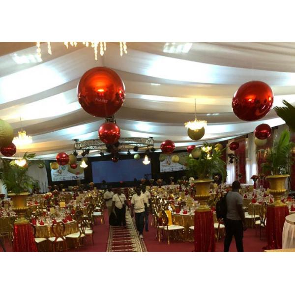 Quality Christmas Decorative Ball 60cm Red PVC Inflatable Mirror Ball for sale