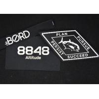 China Black Reflective TPU Suede Screen Printed Patches Brand Labels For Clothing for sale