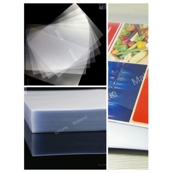 Quality Abrasion Resistant Pvc Overlay Sheet For Various Digital Printers HP Indigo / for sale