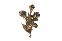 China Brass Material Tombstone Decorations TD023 Calla Lily Design OEM / ODM Available factory