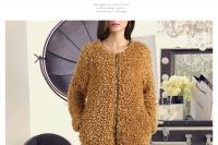 Buy cheap Round neck zipper design long sleeves ladies fashion & elegant fur coat from wholesalers