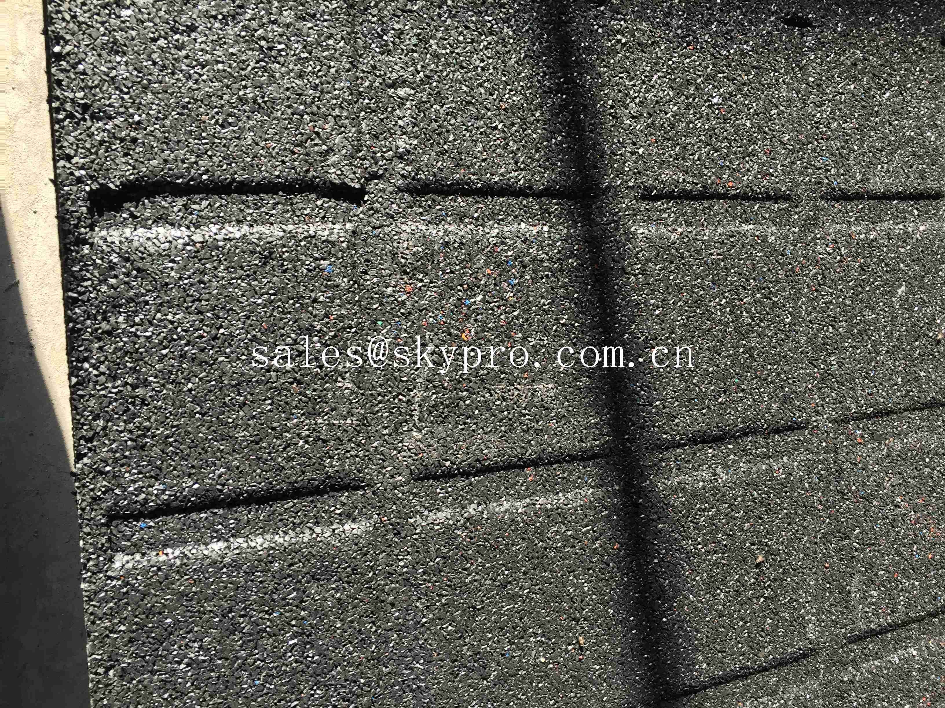 China High Density EPDM Rubber Paver Mat / Rubber Gym Flooring For Cross Fit Fitness Center factory