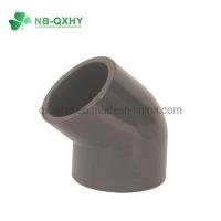 China Customized Request 90deg Angle DIN Pn16 Plastic PVC 45 Degree Elbow UPVC Pipe Fitting factory