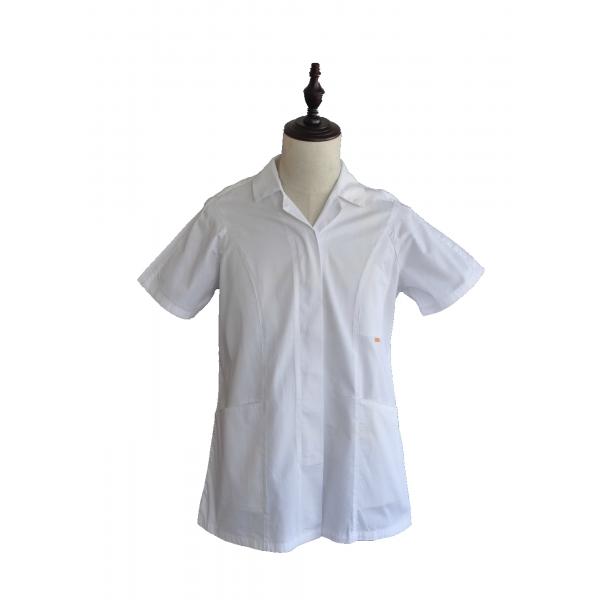 Quality Anti Fray Medical Work Uniforms Nursing Scrub Tops With Button Fastening for sale