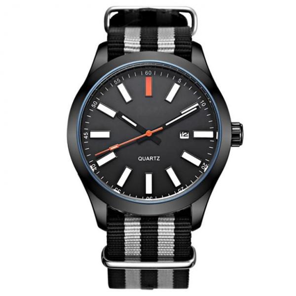 Quality 275mm Nylon Wrist Watch Quartz Movement Mens Analog Sports Watch for sale