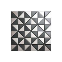 China Kitchen 3D Mosaic Decorative Stainless Steel Wall Tiles Backsplash AISI 1219X2438mm factory