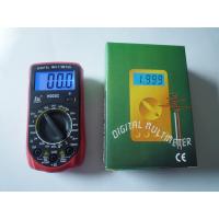 China Red Portable AC DC Voltage LCD Digital Multimeter with Blue light for sale