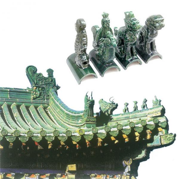 Quality Dragon Beast Chinese Roof Ridge Decorations Glazed Colorful Finial For Roofing Handmade for sale