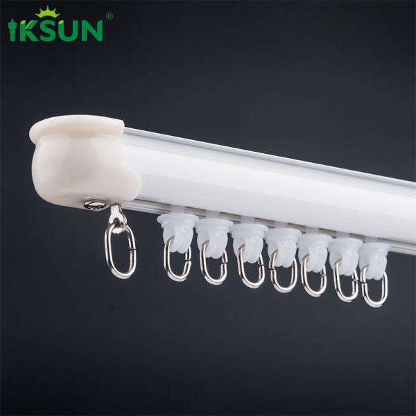 Quality 0.8mm Ultrathin Wall Mounted Curtain Track System Flexible With Powder Coating for sale