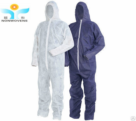 Quality White Non Woven Disposable Coverall Acid Proof Waterproof Disposable Isolation for sale