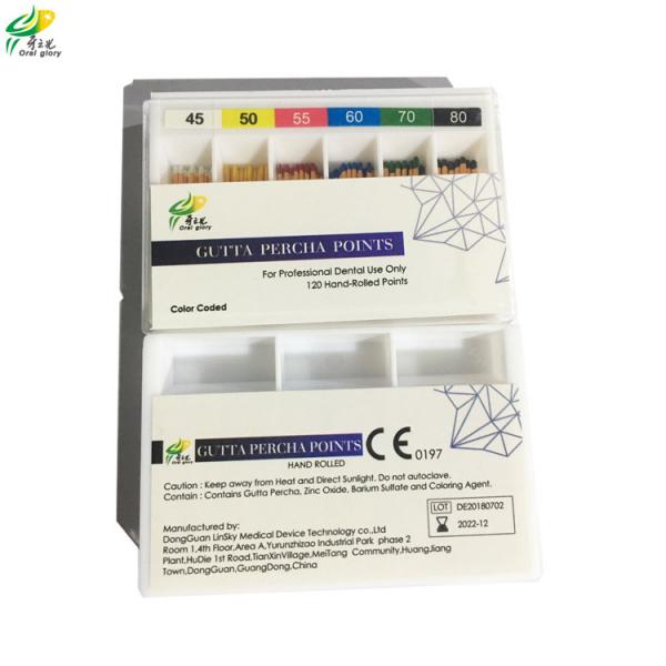 Quality Dentistry Gutta Percha Points , 02 04 06 Taper Dental Paper Points for sale