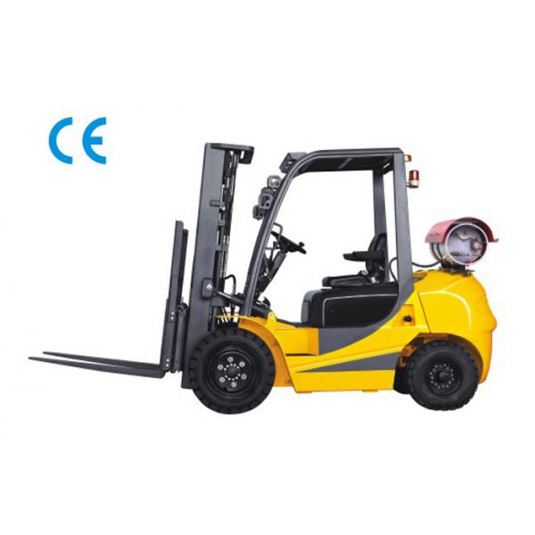 Quality Dual Fuel Four Wheel Forklift 3000kg Capacity With Engine Protection Lock for sale