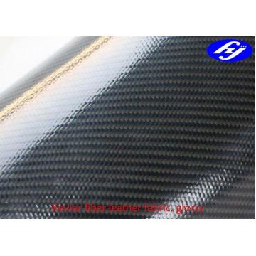 Quality Black Kevlar Polyurethane Upholstery Fabric Coated With Glossy TPU Dual Sides for sale