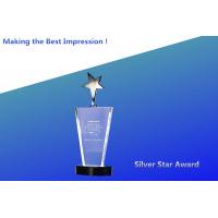China sliver star crystal awards/sliver star awards/top sliver star trophies/sliver star trophy for sale