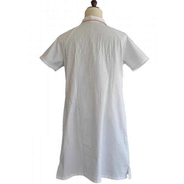 Quality Quick Dry White Nursing Scrubs Medical Uniforms 65% Polyester 35% Cotton for sale