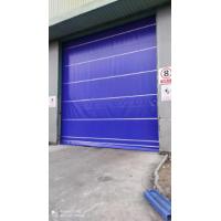 China Blue Industrial Fabric Roll Up Doors Security Protection Fast Stacking Doors factory