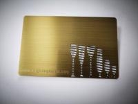 China Customized Brass Gold Metal Business Member Card With Etch Laser Logo 85x54mm factory