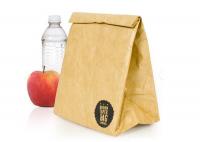 China Recycled Reusable Brown Paper Tyvek Insulated Lunch Bag Washable Lightweight factory