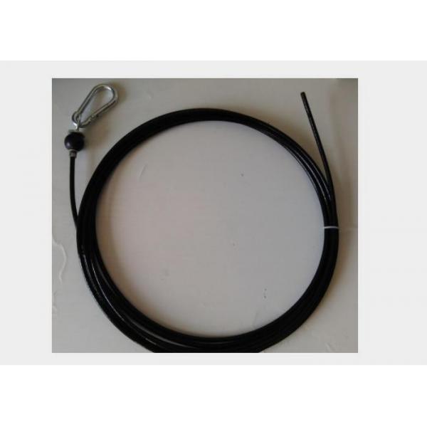 Quality Black Gym Wire Rope , Nylon Coated Steel Cable For Commercial Fitness Clubs for sale