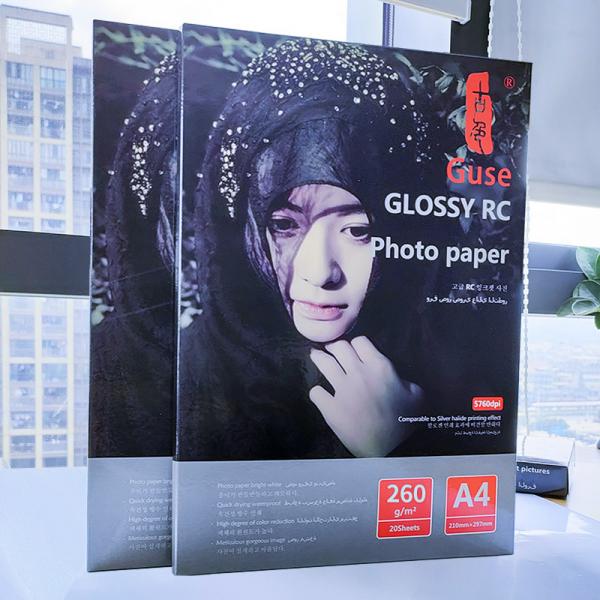 Quality RC A4 Glossy Photo Paper 260gsm For Wedding Photograthy Albums for sale
