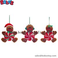 China Cheapest Xmas Plush Stuffed Gingerbread Man Toy Christmas Product factory
