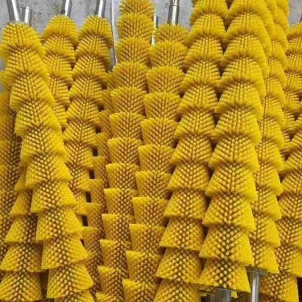 Quality PP Nylon Roller Brush , Industrial Sweeping Brush Food Fruit Vegetable for sale