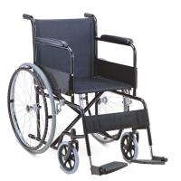 China 94cm Folding Steel Wheelchair Bariatric , Manual Wheelchair Powder Coating Solid Castor factory