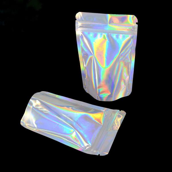 Quality Foil Laminated Laser Custom Hologram Custom Stand Up Pouch Mylar Zipper Bag for sale