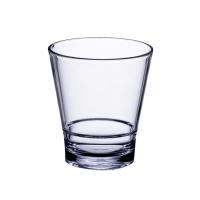China Old Fashioned Plastic Whisky Glasses 9oz SAN Plastic Stackable Rocks Glasses factory
